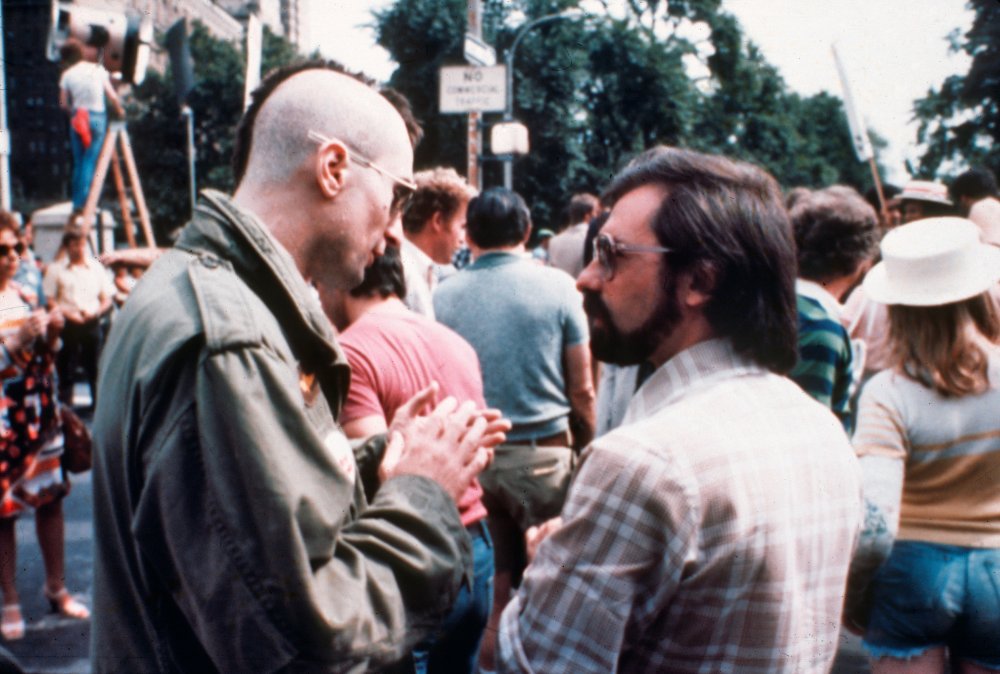 Robert De Niro and Martin Scorsese during production of Taxi Driver (1976)