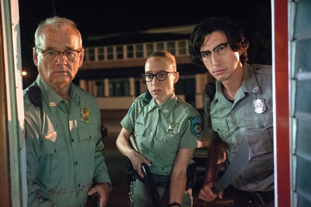 Bill Murray as Chief Cliff Robertson, Chlo&euml; Sevigny as Officer Minerva Morrison and Adam Driver as Office Ronald Peterson in The Dead Don&rsquo;t Die