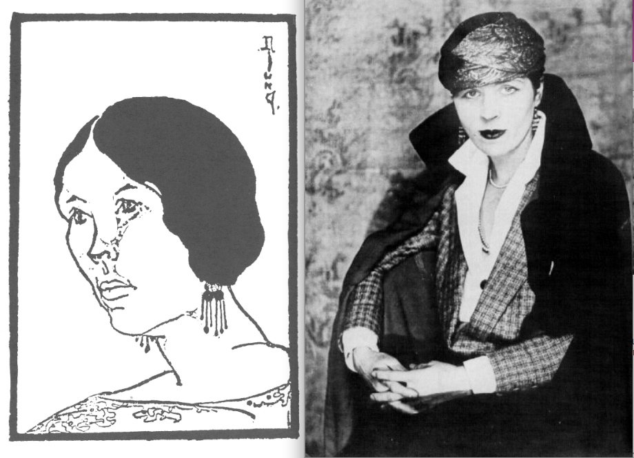 A self-portrait (left) and portrait of Djuna Barnes