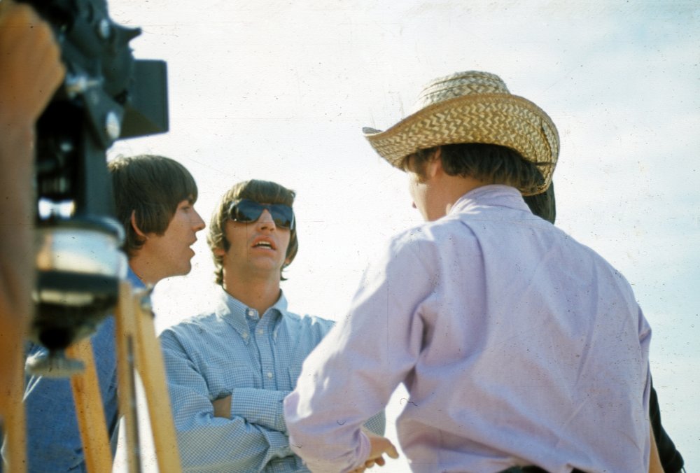 George, Ringo and John. The Beatles left the Bahamas on 10 March, arriving back in London early the following day
