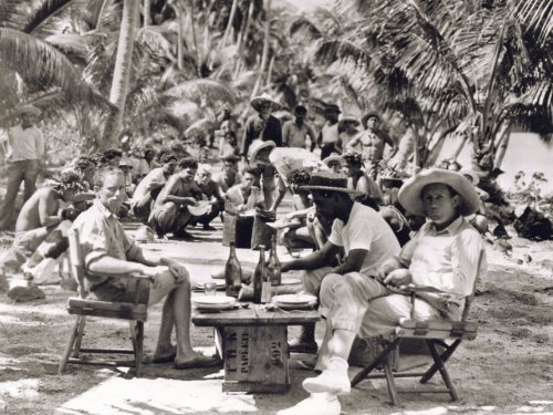 F.W. Murnau (right) on location for Tabu: A Story of the South Seas (1931)